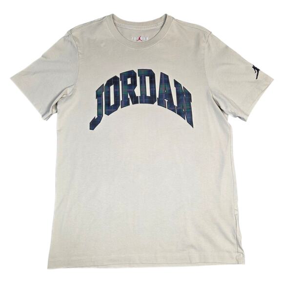 Jordan Other - Nike Air Jordan Essentials Holiday‎ Men's T-Shirt Rattan Beige Spellout Large